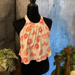 NWOT Pink Grapefruit Halter Top Size (S)
